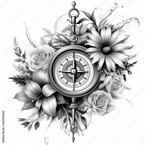 Feminine Compass Tattoo, Disney Stitch Tattoo, Arrow Tattoos For Women, Lotus Tattoos, Warrior Tattoo Sleeve, Anniversary Tattoo, Compass Rose Tattoo, Mandala Hand Tattoos, Animal Tattoo Ideas