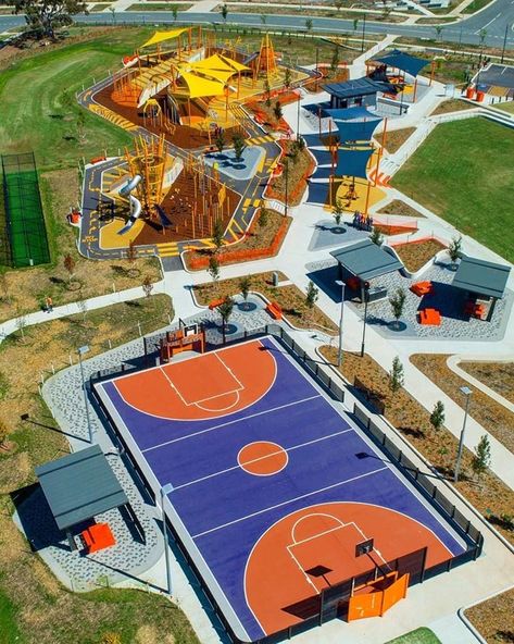 Architecture de paysage sur Instagram : Moncrieff Recreation Park #landscapearchitecture #landscape#architecture #desing#art#arquitetura #architecturestudent#arch#sketch… Playgrounds Architecture, Educational Architecture, Public Space Design, Sport Park, Plans Architecture, Children Park, Playground Design, Landscape Architecture Design, Education Architecture