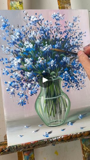 Flower Painting For Beginners, May Art, Painting Flowers Tutorial, Acrylic Painting Inspiration, Easy Flower Painting, Acrylic Tutorials, Abstract Flower Art, Painting For Beginners, Easy Flower