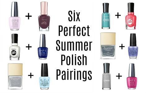 Did you know that the easiest way to update your mani/pedi for summer is to STOP matching your fingers and toes? It’s true – the fresher, more modern approach is a coordinating manicure and pedicure that features different colors. But how do you know what colors work best together? Which one is for the fingers? … Polish Pairings Mani Pedi, Mani And Pedi Color Combos, Mani Pedi Pairings, Finger And Toe Nail Color Combos, Opi Mani Pedi Combos Summer, Coordinating Mani Pedi Colors, Mani Pedi Color Combos Summer 2023, Mail Color Combos, Spring Mani Pedi Combos Ideas