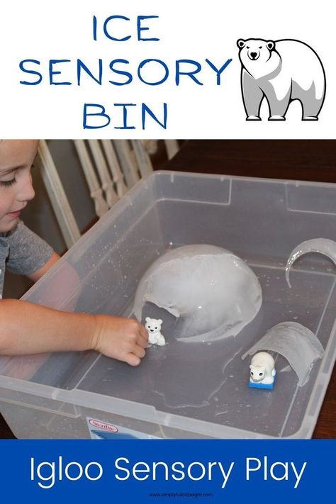 Igloos For Kids, Ice Sensory Bin, Ice Sensory Play, Igloo Craft, Sensory Play For Toddlers, Sensory Play Toddlers, Ice Play, Airplane Activities, Winter Activities Preschool