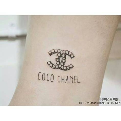 Chanel Tatoos, Coco Chanel Tattoo Ideas, Coco Chanel Tattoo, Chanel Logo Tattoo, Chanel Tattoo Ideas, Chanel Tattoo, Coco Chanel Logo, Coco Logo, Ankle Tattoo Men