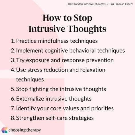 8 Strategies to Stop Intrusive Thoughts Intrusive Thinking Quotes Funny, Intrusive Thought Quotes Funny, Stop Intrusive Thinking, Intrusive Thinking, Intrusive Thoughts, Intrusive Thought Quotes, Thought Stopping Techniques, Ocd Intrusive Thoughts, Cbt Therapy