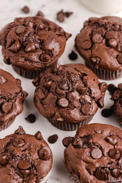 Chocolate Muffins Costco, Costco Chocolate Muffins Copycat, Costco Double Chocolate Chip Muffins, Double Chocolate Muffins No Sour Cream, Costco Chocolate Muffins, Texas Muffins, Chocolate Chocolate Chip Cupcakes, Costco Muffin Recipe, Stuffed Chocolate Cupcakes