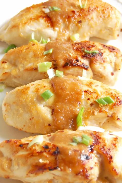 Miso-Glazed Chicken Breasts Recipe {Gluten-Free, Dairy-Free} Asian Chicken Breast Recipes, Chicken Recipes Dairy Free, Glazed Chicken Breast, Miso Recipe, Miso Chicken, Gluten Free Chicken Recipes, Yummy Chicken, Gluten And Dairy Free, Chicken Breast Recipes Healthy