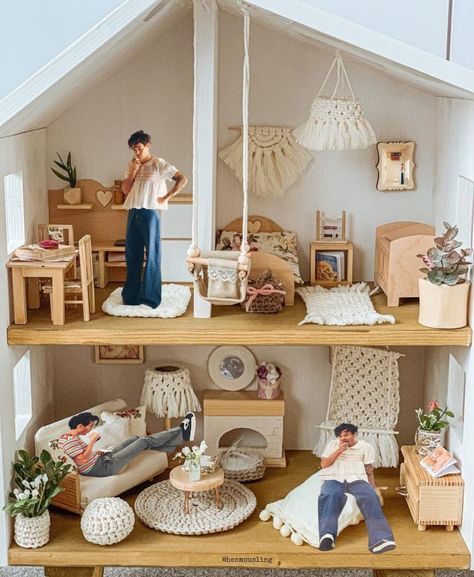 Ikea Dollhouse, Doll House Plans, Mini Doll House, Diy Bebe, Ikea Home, Barbie Doll House, Wooden Dollhouse, Barbie House, Miniature Houses