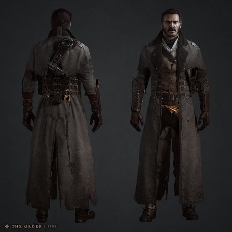 Galahad Renegade Costume, Hisae 'Jo' Watanabe on ArtStation at https://www.artstation.com/artwork/mzGzE Sir Galahad, The Order 1886, Fantasy Stuff, 다크 판타지, The Order, Character Modeling, 3d Characters, Medieval Fantasy, Dieselpunk