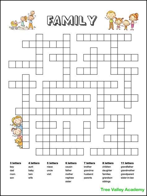 Crossword Puzzles For Adults Free Printable, Fill In Puzzles Free Printable, 4th Grade English Worksheets, Activity Sheets For Adults, Word Puzzles For Adults, Crossword Puzzles For Adults, Family Activities For Kids, 4th Grade Spelling Words, 5th Grade Spelling Words