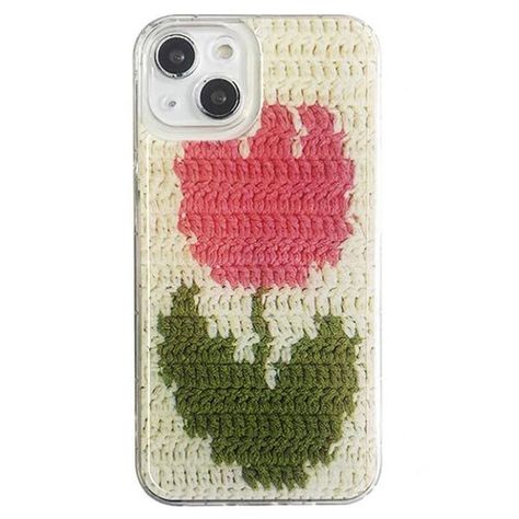 Keep your phone looking cute with this Tulip Crochet iPhone Case! 🌷 Side Stripe Pants, Aesthetic Iphone Cases, Aesthetic Bow, Crochet Phone Cases, Artsy Outfit, Stripe Pants, Fun Crochet Projects, Iphone Cover, Side Stripe