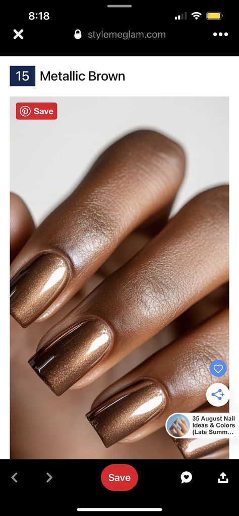 Chocolate Chrome Nails, Oval Ombre, Chrome Nails Almond, Chocolate Chrome, Ombre Chrome, Ombre Chrome Nails, Nails Almond, Nails Inspo, Chrome Nails