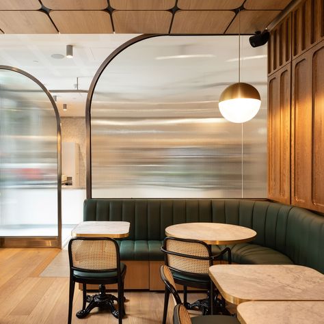 Step into the moody, atmospheric, diners haven at @no.100_flinderslane⁠ ⁠ Up front, a deli with a large round booth and bar seats, ideal for a casual bite. Around the corner, discover an intimate, wood-panelled dining room for up to 20, where sheer white curtains create a serene escape from the bustling street outside. ⁠ ⁠ #DiningSpot #FlindersLane #MelbourneEats⁠ ⁠ Booth Seating Restaurant, Bar Seats, Sheer White Curtains, Corner Booth, Restaurant Booth, Small Restaurant, Booth Seating, White Sheer Curtains, Bar Seating