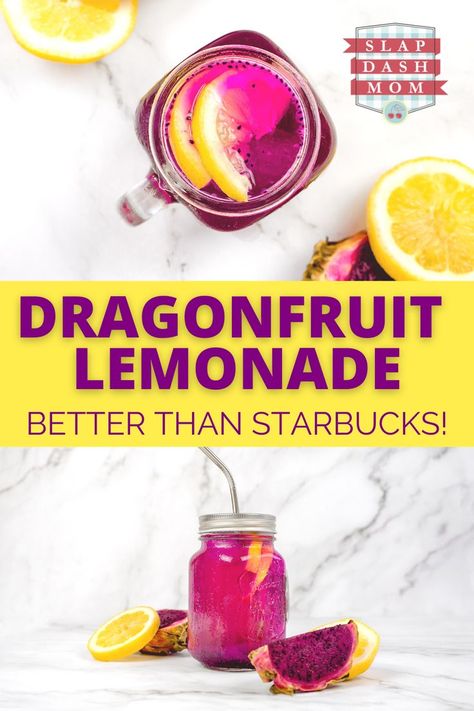 Dragon Fruit Drink, Dragon Fruit Lemonade, Fruit Lemonade, Apple Cider Vinegar Detox Drink, Fruit Du Dragon, Apple Cider Vinegar Detox, Drink Recipes Nonalcoholic, Lemonade Drinks, Refreshing Drinks Recipes