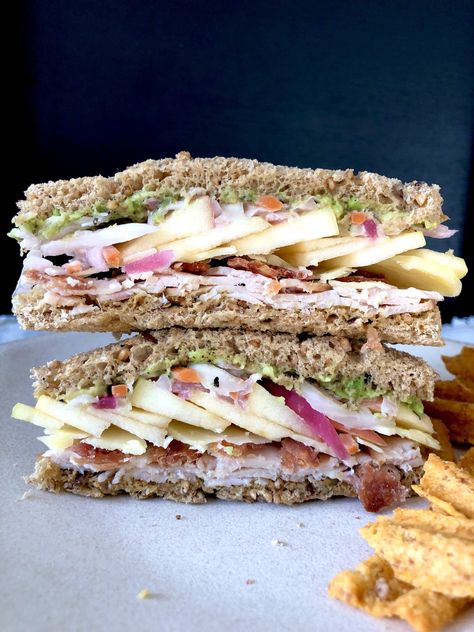 Cheddar Sandwich, Turkey Apple, Apple Cheddar, Deli Turkey, Thanksgiving Leftovers, Apple White, Turkey Sandwiches, White Cheddar, Easy Food