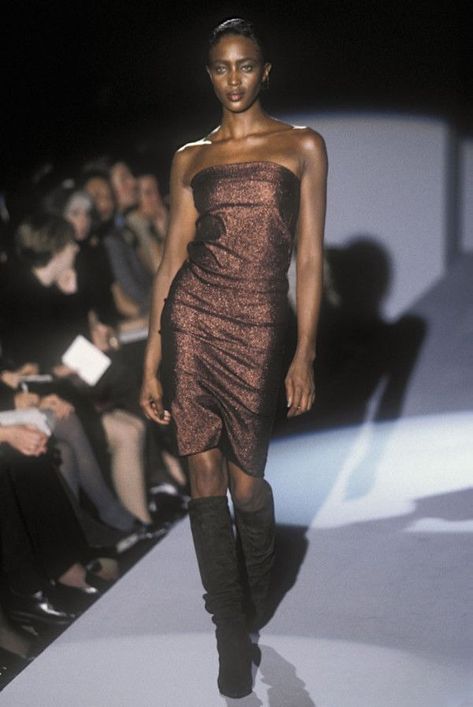 Gucci - Spring 1997 RTW Gucci Runway 90s, Gucci 90s, 90s Gucci, Gucci By Tom Ford, Gucci Runway, 90s Runway, Gucci Spring, Gucci Gucci, Mesh Dress