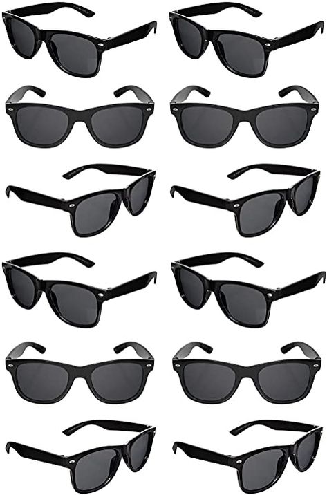 Amazon.com: Black Sunglasses Bulk Party Favors 12 Pack Retro Black Sunglasses Exactly What Your Looking For-Graduation Mardi Gras Wedding Bachelorette Bachelor Party Adult Kids-New Great Quality: Clothing Sunglasses Party Favor, Spy Birthday Parties, Mardi Gras Wedding, Neon Sunglasses, Bulk Party Favors, Wedding Sunglasses, Bachelorette Bachelor Party, Wedding Bachelorette Party, Risky Business