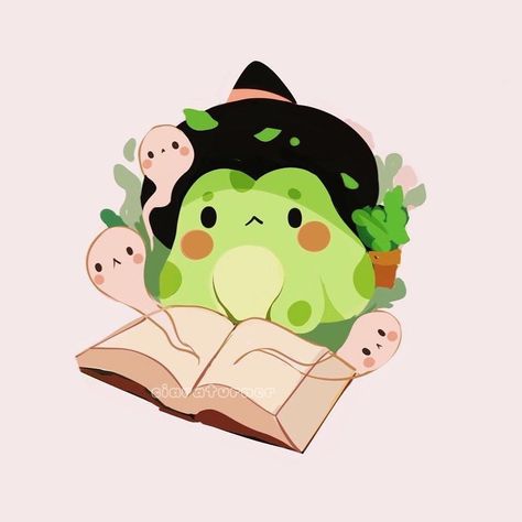 Ciara on Instagram: “little summoner 🌱” Frog Aesthetic, Cartoon Frog, Frog Wallpaper, Frog Illustration, Frog Drawing, Cute Kawaii Animals, Online Comics, Frog Art, Cute Animal Drawings Kawaii