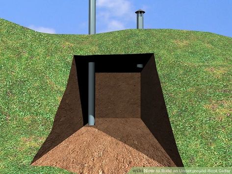 Underground Root Cellar, Diy Root Cellar, Root Cellar Plans, Underground Cellar, Storm Cellar, Underground Shelter, Storm Shelter, Root Cellar, Earth Sheltered