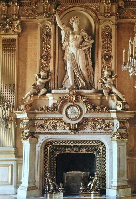 18th Century Fireplace, Baroque Fireplace, Rococo Fireplace, Royal Fireplace, Gothic Fireplace, Grand Fireplace, Winter Fireplace, Marble Fireplace Mantel, Carved Furniture