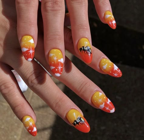 Cfg Nails, Igor Nails Tyler, Tyler The Creator Nails Igor, Tyler The Creator Nail Ideas, Album Cover Nails, Tyler The Creator Nails, Tyler Creator, Short Nail Manicure, Pretty Gel Nails