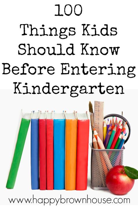 Kindergarten Readiness Checklist, Success In School, Ready For Kindergarten, Preschool Prep, Starting Kindergarten, Kindergarten Prep, Kindergarten Readiness, Brown House, Homeschool Kindergarten