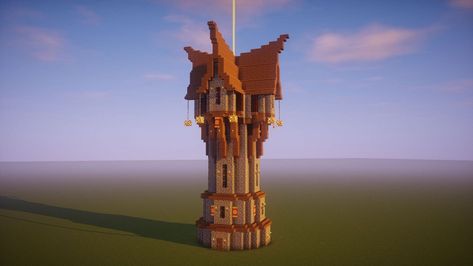 Minecraft Wizard, Minecraft Cool, Minecraft Tower, Wizard Tower, Vila Medieval, Construction Minecraft, Minecraft Decoration, Minecraft Structures, Medieval Tower