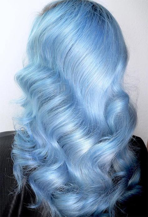 65 Iridescent Blue Hair Color Shades & Blue Hair Dye Tips - Glowsly Blue Hair Dye, Sky Blue Hair, Royal Blue Hair, Blue Hair Color, Pearl Trend, Dyed Tips, Hair Dye Tips, Dyed Hair Pastel, Dyed Hair Blue