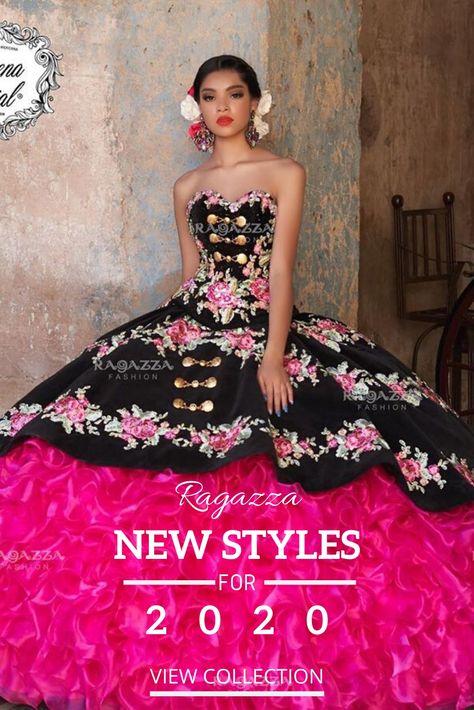 Use code MYDRESS to get a free $100 gift card when you purchase a dress for $500 or more from Mi Padrino.

Shop Ragazza's new collection of charro quinceanera dresses today! Vestido Charro, Mexican Quinceanera Dresses, Charro Quinceanera Dresses, Home Bar Setup, Sweet 15 Dresses, Quinceñera Dresses, Bar Setup, 100 Gift, Pretty Quinceanera Dresses