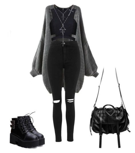 Cute Casual Black Outfits, Dark Wardrobe Aesthetic, Cozy Punk Outfits, Comfortable Concert Outfit Ideas, Casual Goth Clothes, Slytherin Inspired Outfits Casual, Black Cat Outfit Ideas, Comfortable Goth Outfit, Goth Outfits Dress