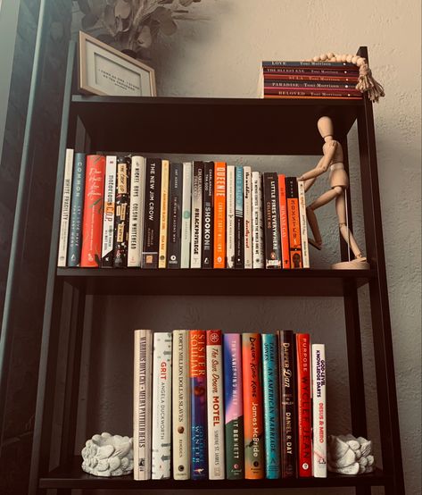 Black Ikea Shelves, Black Book Shelf Aesthetic, Black Ikea Bookshelf, Ikea Laiva, Black Ikea Shelf Unit, Ikea Bookshelf Brown, African American Books, Black Shelves, Black Tv