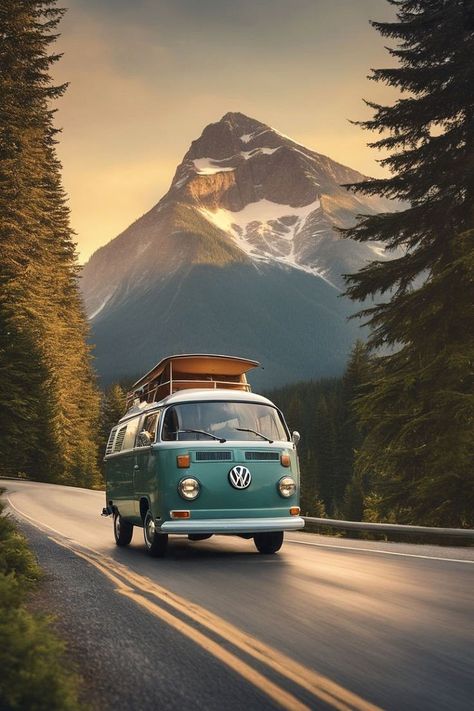 Vw Wallpaper, Camper Wallpaper, Vintage Volkswagen Bus, Vw Kombi Van, Alaska Photography, Vw Combi, Vw Art, Road Trip Packing List, Volkswagen Van