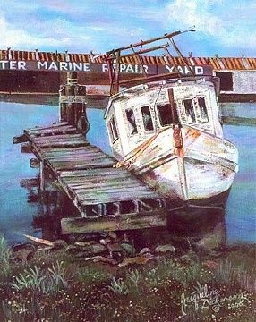 Beyond Repair by Jacqueline Brown - Acrylic 12X16 Beyond Repair Art, Beyond Repair Art Gcse, Beyond Repair, Brown Acrylic, 2024 Year, Boat Art, Year 11, Mississippi, Art Forms