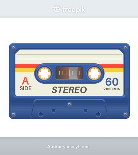 Printable Cassette Tapes, Retro Stereo, Yearbook Cover, Cassette Audio, Tape Cassette, Mighty Ducks, Audio Tape, Retro Items, Audio Cassette Tapes