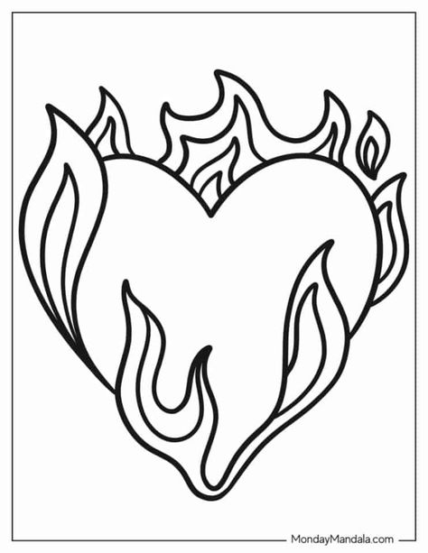 60 Heart Coloring Pages (Free PDF Printables)