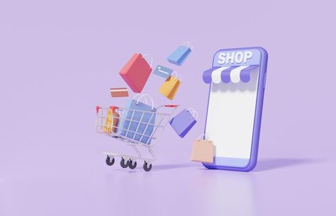 Premium Photo | White shop store mockup kiosk empty shopping cart buying discount promotion sale banner customer minimal cartoon on sky blue background 3d render illustration Purple Pastel Background, Online Shopping Images, Store Mockup, Minimal Cartoon, Shopping Images, Laptop Mockup, Discount Design, Sales Promotion, Purple Pastel