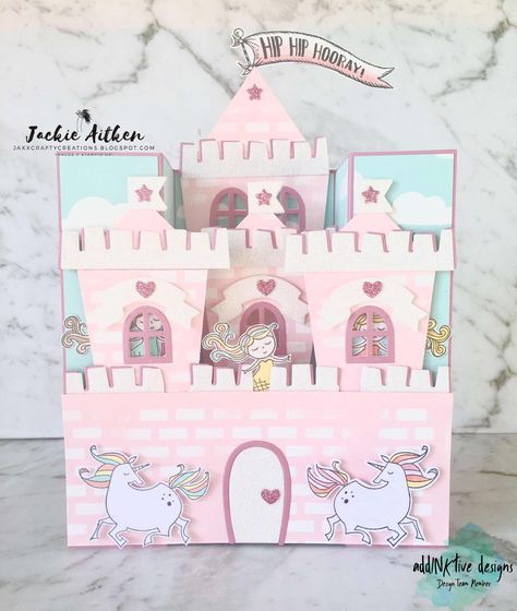 Jaxx Crafty Creations: Magical Day Fairy Castle - AddINKtive Designs Castle Card, Princess Card, Easy Magic Tricks, Bridge Card, Fairy Castle, Card Tricks, Hip Hip, Fancy Fold Cards, Fancy Folds