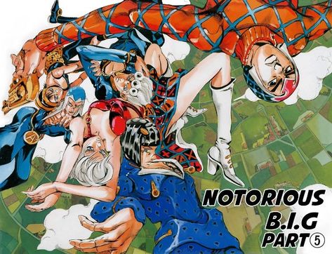 Jojo's Bizarre Adventure Part 5, Jojo Jojo, Jojo Art, Bizarre Art, Jojo Parts, Jojo's Bizarre Adventure Anime, Adventure Art, Notorious Big, Manga Covers