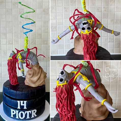 Handmade fondant Ganondorf from The Legend of Zelda: Tears of the Kingdom Zelda Tears Of The Kingdom Cake, Tears Of The Kingdom Cake, Zelda Tears Of The Kingdom, Tears Of The Kingdom, The Legend Of Zelda, Legend Of Zelda, Birthday Cakes, Fondant, Birthday Cake