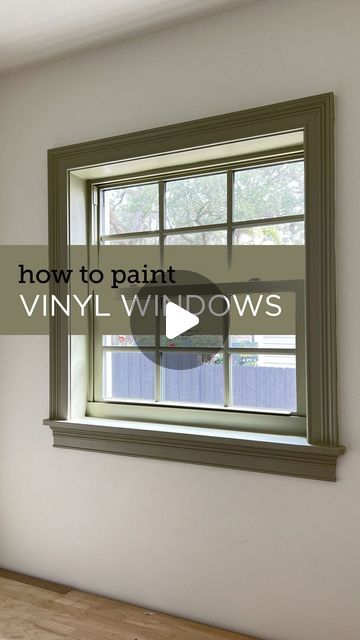 Paint Vinyl Windows, Painting Vinyl Windows, Window Trim Ideas Interior, Laundry Room Window, Best Paint For Bathroom, Window Trim Paint, Window Frame Colours, How To Install Windows, Painted Window Frames