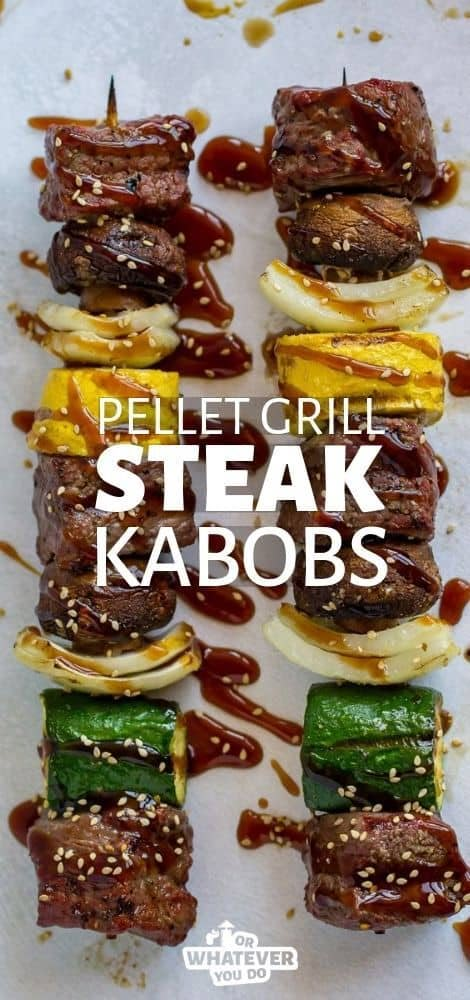 Traeger Steak, Grilled Beef Kabobs, Grilled Steak Kabobs, Recipe With Vegetables, Grilling Fish, Traeger Cooking, Pellet Smoker Recipes, Kabob Sticks, Fish Steak