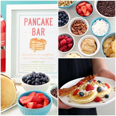 Birthday Brunch Activity Ideas, Pancake Supper Ideas, Winter Brunch Ideas, Belgian Waffles Toppings, Staff Breakfast, Office Breakfast, Office Atmosphere, Pancake Bar, Winter Brunch