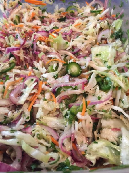 Slaw For Pulled Pork, Cabbage Slaw For Tacos, Slaw For Tacos, Creamy Slaw, Mexican Slaw, Slaw For Fish Tacos, Lime Slaw, Cilantro Lime Slaw, Smoked Meat