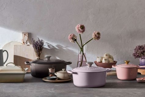 Le Creuset’s newest color, shallot, is a subtle pink that looks stunning on the brand’s Dutch ovens, saucepans, coffee essentials, and so much more. Prices even start at just $24. Le Creuset Pink, Coffee Essentials, Le Creuset Colors, Light Pasta, Le Creuset Dutch Oven, Bread Oven, Dutch Oven Cooking, Dutch Ovens, Saucepans