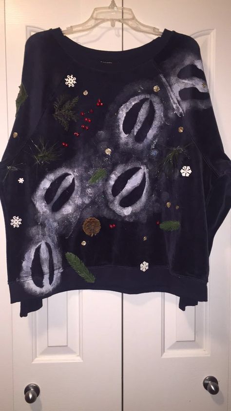 Grandma Got Run Over By Reindeer Costume, Grandma Got Ran Over By Reindeer Sweater, Grandma Got Run Over By A Reindeer Diy, Grandma Got Run Over By A Reindeer, Grandma Got Run Over By A Reindeer Door, Grandma Got Ran Over By Reindeer Costume, Diy Ugly Christmas Sweater Ideas Funny, Diy Ugly Sweater Ideas, Ugly Sweater Ideas