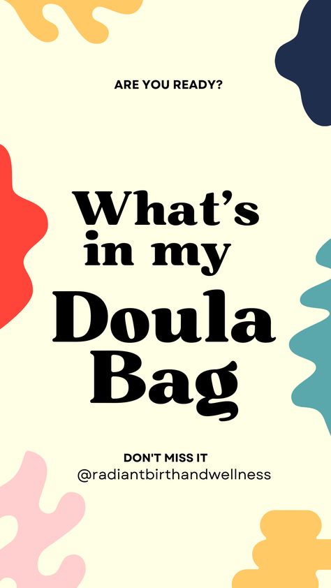 Doula Bag Essentials Doula Bag Supplies, Doula Comfort Measures, Doula Gifts For Clients, Doula Bag Checklist, Doula Must Haves, Birth Doula Bag, Doula Client Intake Form, Doula Tips And Tricks, Birth Doula Outfit