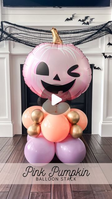 Pretty Party Studio on Instagram: "Pink pumpkin DIY balloon stack has been added to my shop! See link in profile. Perfect for all those hippie, pink, and pastel themed Halloween parties!  #hippiehalloween #bohohalloween #pinkhalloween #pastelhalloween #halloweenballoons #pinkhalloweendecor #kidshalloween #kidshalloweenparty #halloweenballoon #hippiehallow #balloonstack #halloweenballoontower #etsyshop #etsyfinds #girlyhalloween #halloweenbirthday #kidshalloweenideas #diyballoons #diyhalloween" Balloon Stack, Pink Pumpkin Party, Balloon Tower, Pumpkin Diy, Backdrops Kids, Streamer Backdrop, Hippie Halloween, Boho Halloween, Hippie Party