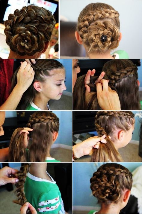 Dutch Flower Braid, Hair Braid Diy, Flower Braid, Flower Braids, Braid Hairstyle, Elegant Wedding Hair, Fast Hairstyles, Flower Girl Hairstyles, Different Hairstyles