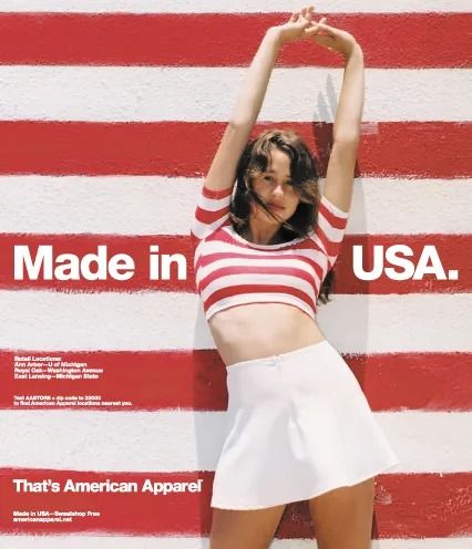 American Apparel adds second woman to its board | Fortune American Apparel Ad, East Lansing Michigan, Pop Fashion, American Apparel, Male Models, American Girl, Cheer Skirts, Style Icons, Fashion Models