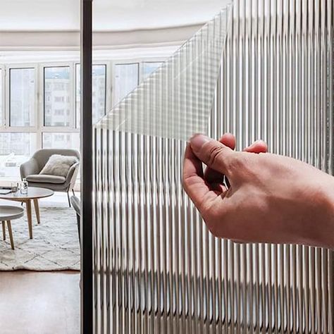 Frost Film, Window Privacy Film, Frosted Glass Window, Reeded Glass, Decorative Window Film, Frosted Windows, Privacy Film, Window Privacy, Window Film Privacy