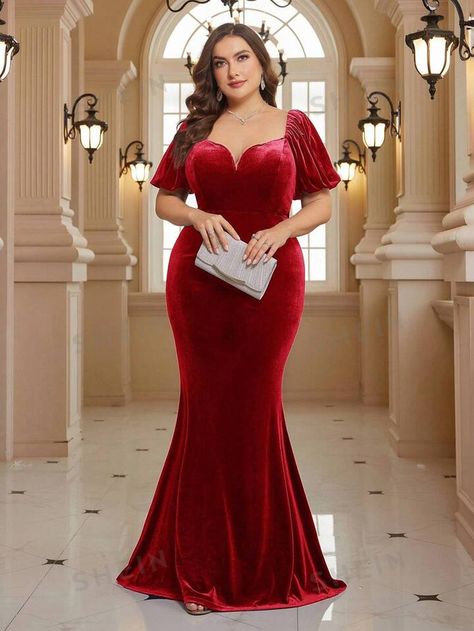 Plus Size Evening Gown, Dress With Sweetheart Neckline, Evening Dresses Online, Formal Evening Dress, Red Evening Dress, Style Formal, Fish Tail, Evening Dresses Elegant, Formal Evening Dresses