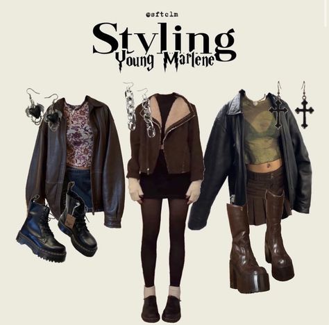 Marlene Mckinnon Inspired Outfits, Marauders Outfits Sirius, Marlene Mckinnon Style, Lily Potter Outfit, Marauders Style Outfits, Marlene Mckinnon Kinnie, Mary Macdonald Outfit, Marlene Mckinnon Aesthetic Outfits, Marauders Summer Outfits